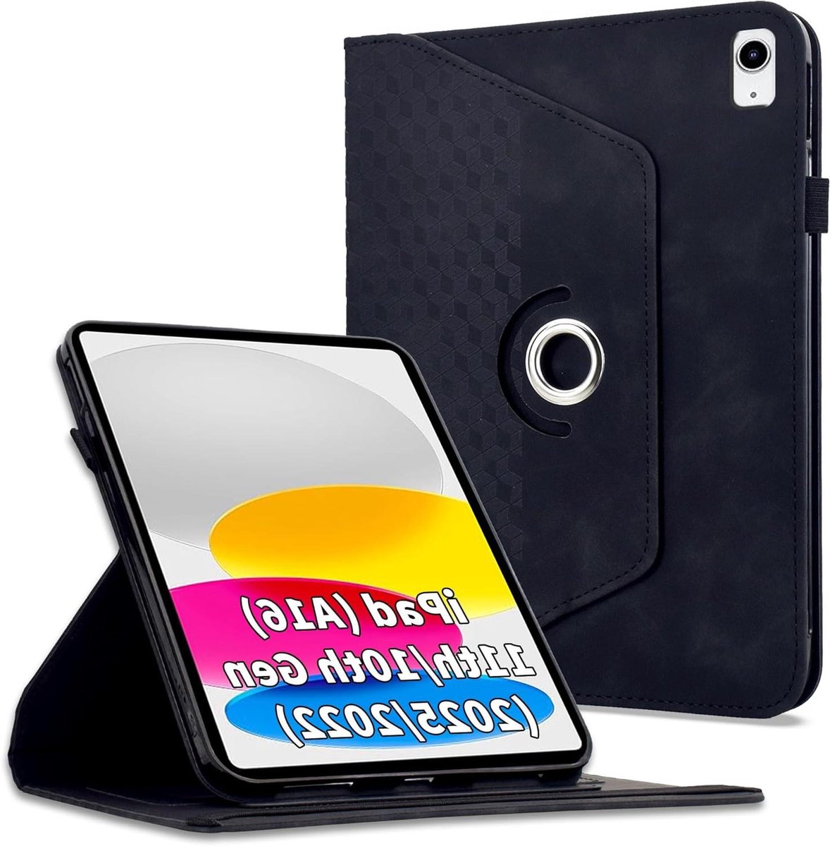 Draaibare iPad Hoes - Beschermhoes Tablet - Tablet Gebruiksgemak - 360 Graden Standaard - 11 Inch - Zwart