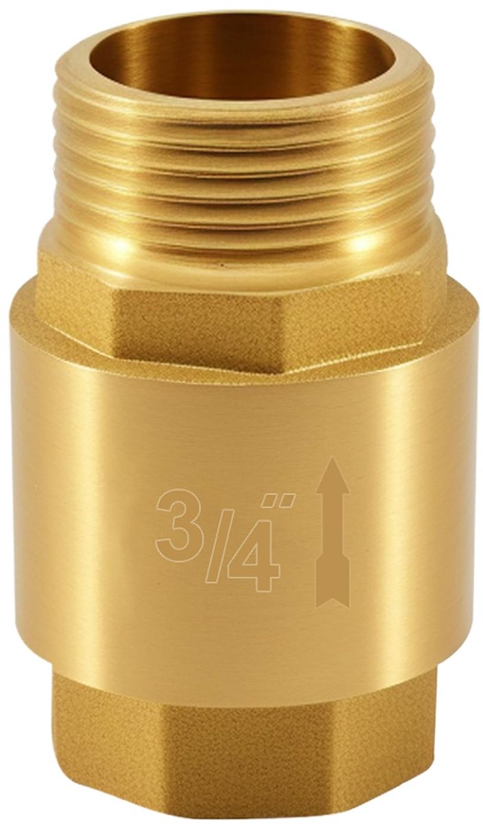 terugslagklep 3/4 inch, 3/4 inch terugloopventiel IG naar AG, terugslagklep met binnendraad en buitendraad, terugslagklep voor pomp, wasmachine, tuin, regenton