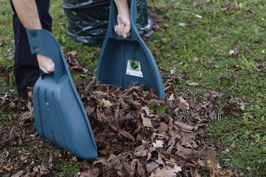 Bladverzamelaar Set - Bladhandschoenen Gazonhulp - Bladeren Opruimen - Robuuste Kunststof - 50 cm Hoog - Groen — afbeelding 2