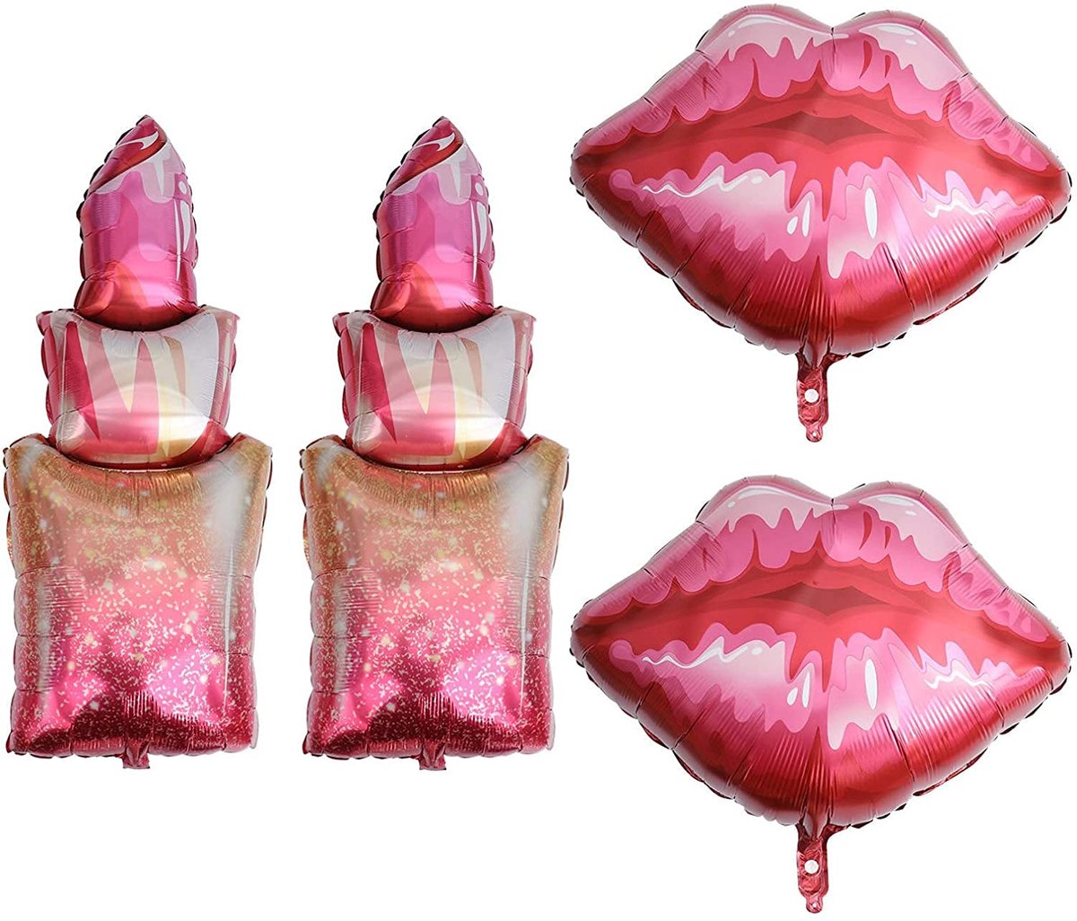 Ballonnen van aluminium met lippenstiftfolie voor verjaardag, bruiloft, Valentijnsdag, verloving en feestdecoratie