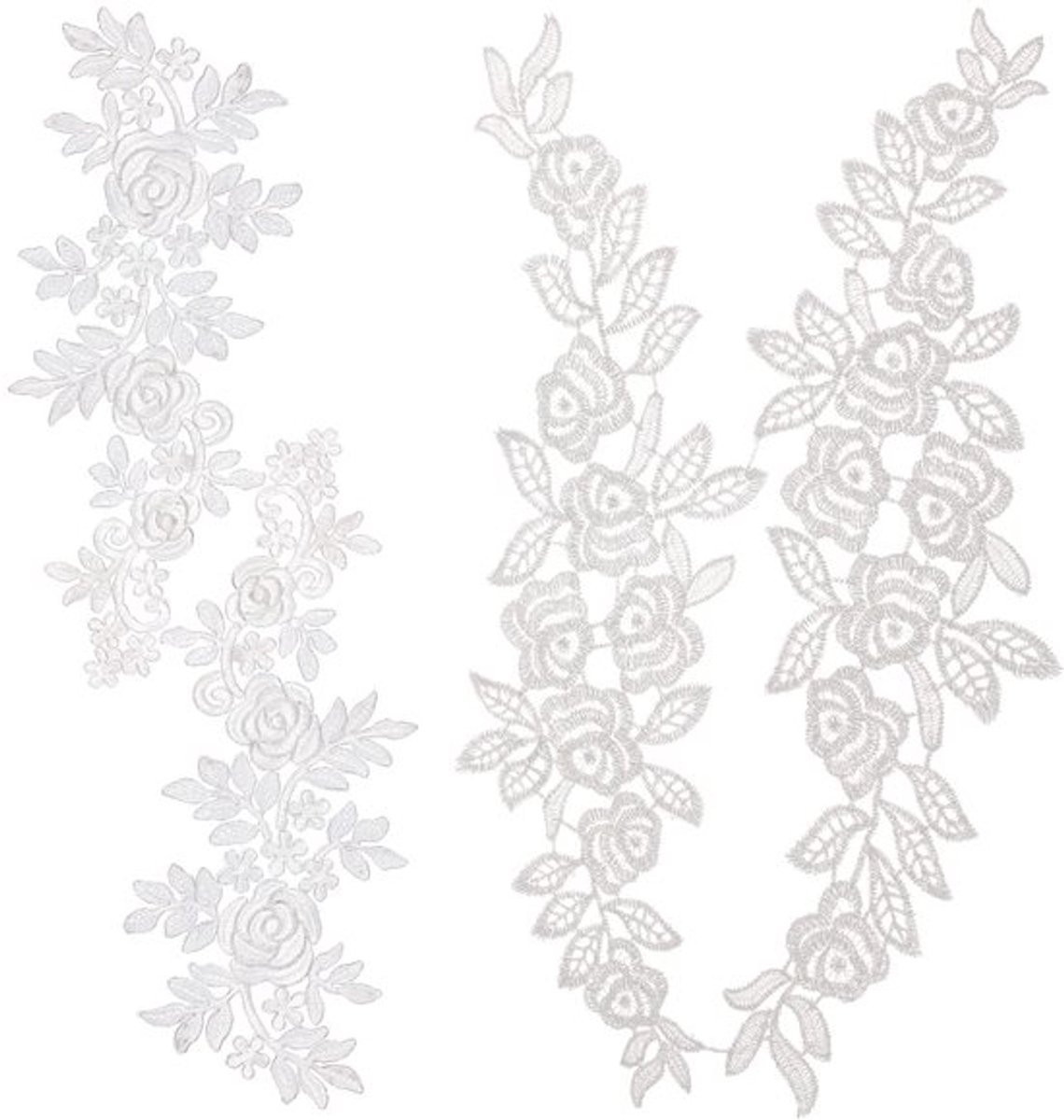 Jhubersproducts - Bloemen Patches - Diy Borduurwerk - Elegant Ontwerp