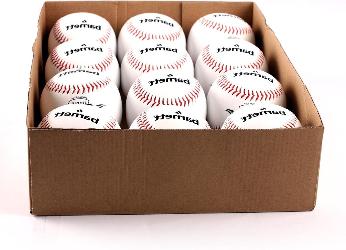 Oefenbal Baseball - Trainingsbal - Sport Beoefenen - Dubbele Halve Naden - 12 Stuks - Wit