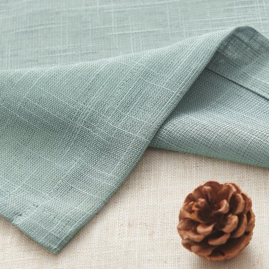 Voile Gordijnen Modern Keuken Bistrogordijn 1-delig 130Bx40Hcm met Stangendoortrek Woonkamer Korte Gordijnen Caravan Gordijnen Linnenlook Venstergordijn Kort Half-Transparant Blauwgrijs — afbeelding 3