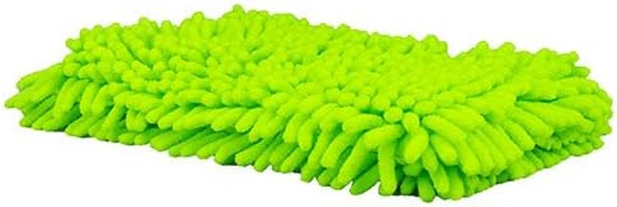 Autowasspons Chenille - Microvezel Washandschoen - Krasvrij Wassen - Extra Zacht Absorberend - Grote Capaciteit - Groen