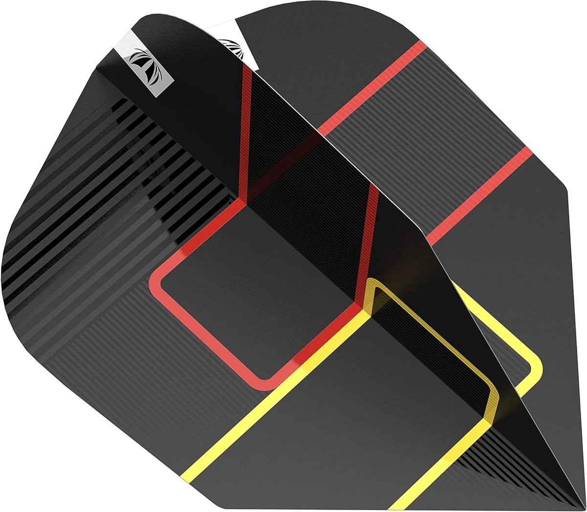 Dart Flights - Dartpijlen Vleugels - Darts Spelen - Ontworpen door Gabriel Clemens - No.6 - Zwart Geel Rood