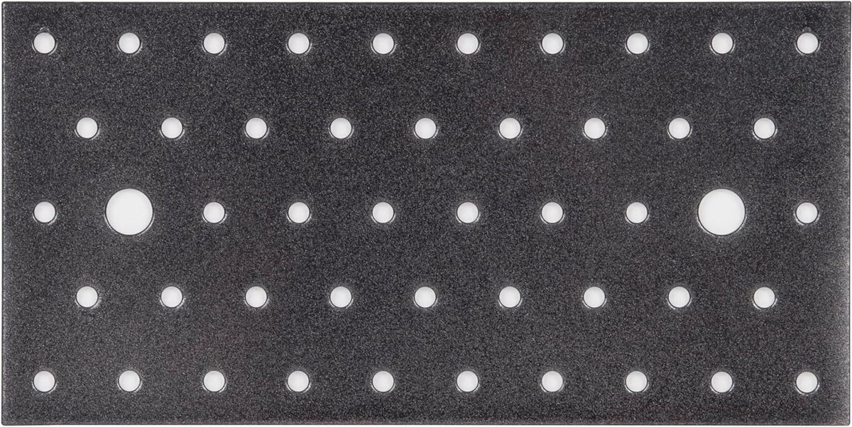 Geperforeerde Plaat - Metaalplaat Decoratief - Constructie Werk - Weerbestendige Coating - 20 x 10 cm - Diamant Zwart