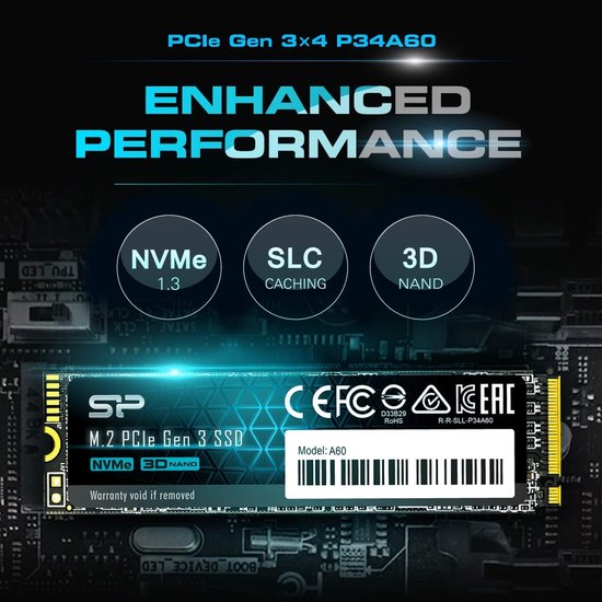 Interne SSD - Opslag Schijf - Snellere Computer - NVMe M.2 Interface - 256 GB - Zwart — afbeelding 2