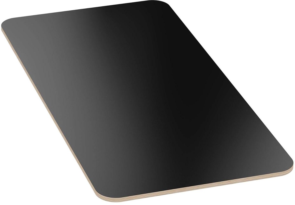 Multiplex Tafelblad - Werkblad Berkenhout - Meubelprojecten - Melamine Coating - 60x50 cm - Zwart