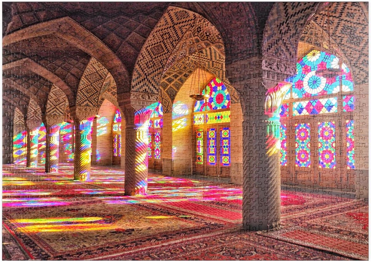 1000 Stukjes Puzzel Mooie Moskee in Shiraz Iran - Gedetailleerde Legpuzzel