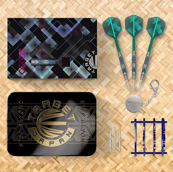 Dartpijlen Set - Wolfraam Darts - Precisie Werpen - Geïntegreerd K-Flex Systeem - 21G - Blauw Groen — afbeelding 4