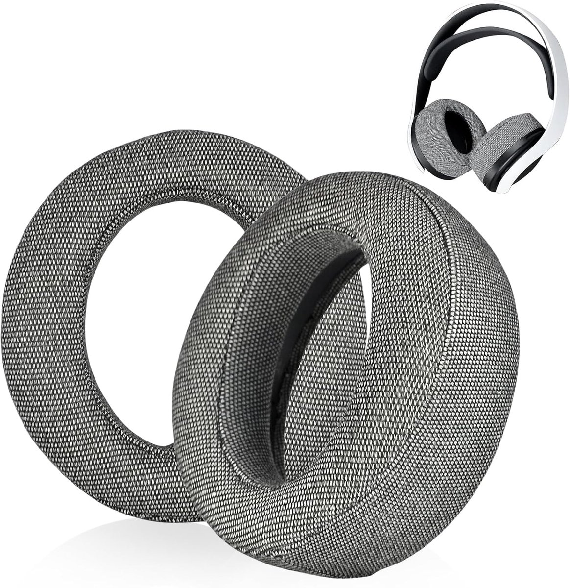 1 paar oorkussens ter vervanging, geschikt voor Sony PlayStation 5 Pulse PS5 3D draadloze headset oorkussens, oorkap hoes, samengestelde oorkussen, grijs-Stijl 1