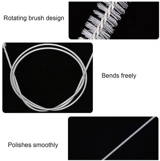 Afvoerreinigingsborstel Antislip Ac Vent Cleaning Tool Flexibele Baggeren Tool Draagbare Huishoudelijke Gadgets Lange Pijp Reinigers Afvoerborstel Spiraal Pijp Cleaner Waterslang Cleaner afvoer — afbeelding 5
