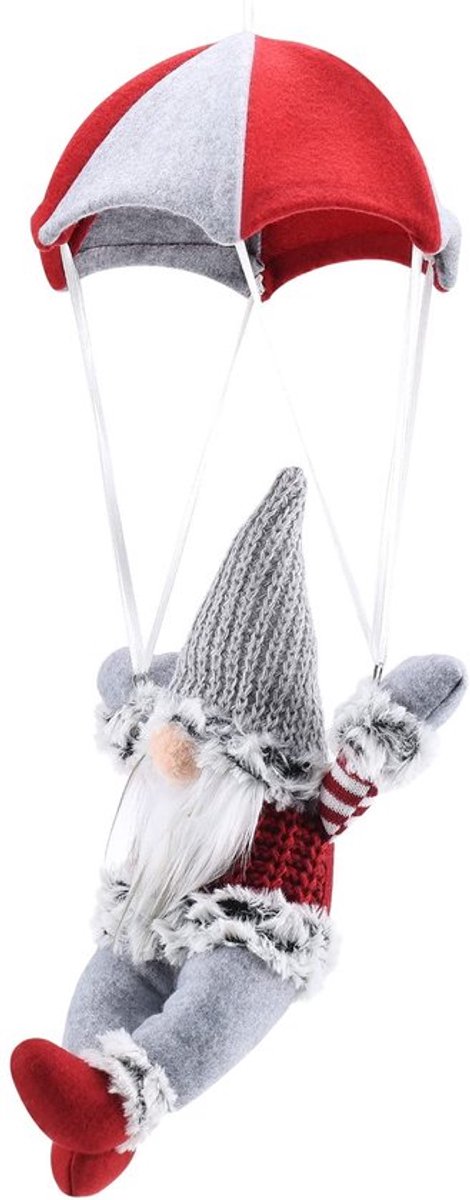 Allecto - Hangende kerstman met parachute - Kerstboomversiering