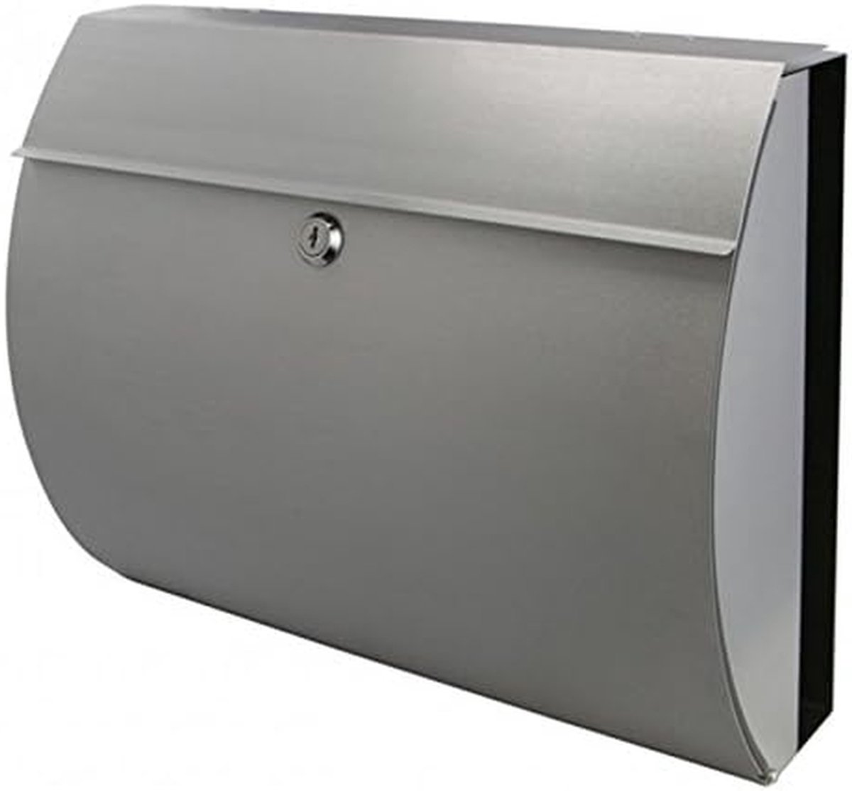 Brievenbus Roestvrijstaal - Postbus Krantenvak - Post Ontvangen - Klep Tegen Vocht - 38 x 13 x 305 cm - Zilver
