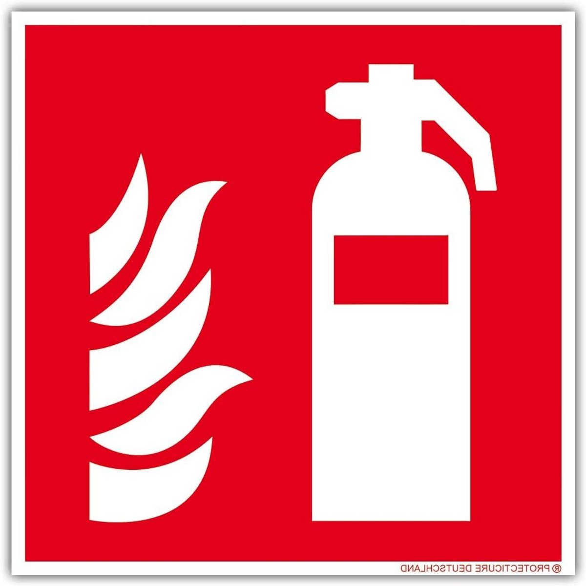 Brandblusser Bord - Veiligheidsbord Reddingsbord - Noodsituaties Markeren - Lang Oplichtend Zelfklevend - 15x15 cm - Groen