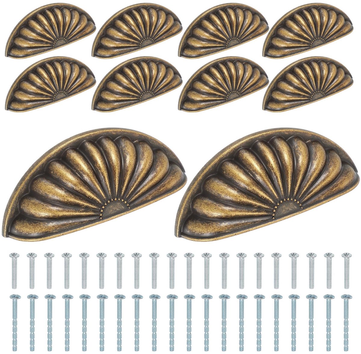 10 stuks kastgrepen 3" (76mm) hart-op-hart vintage ladehandgrepen en knoppen meubelbeslag voor keuken dressoir hardware, brons