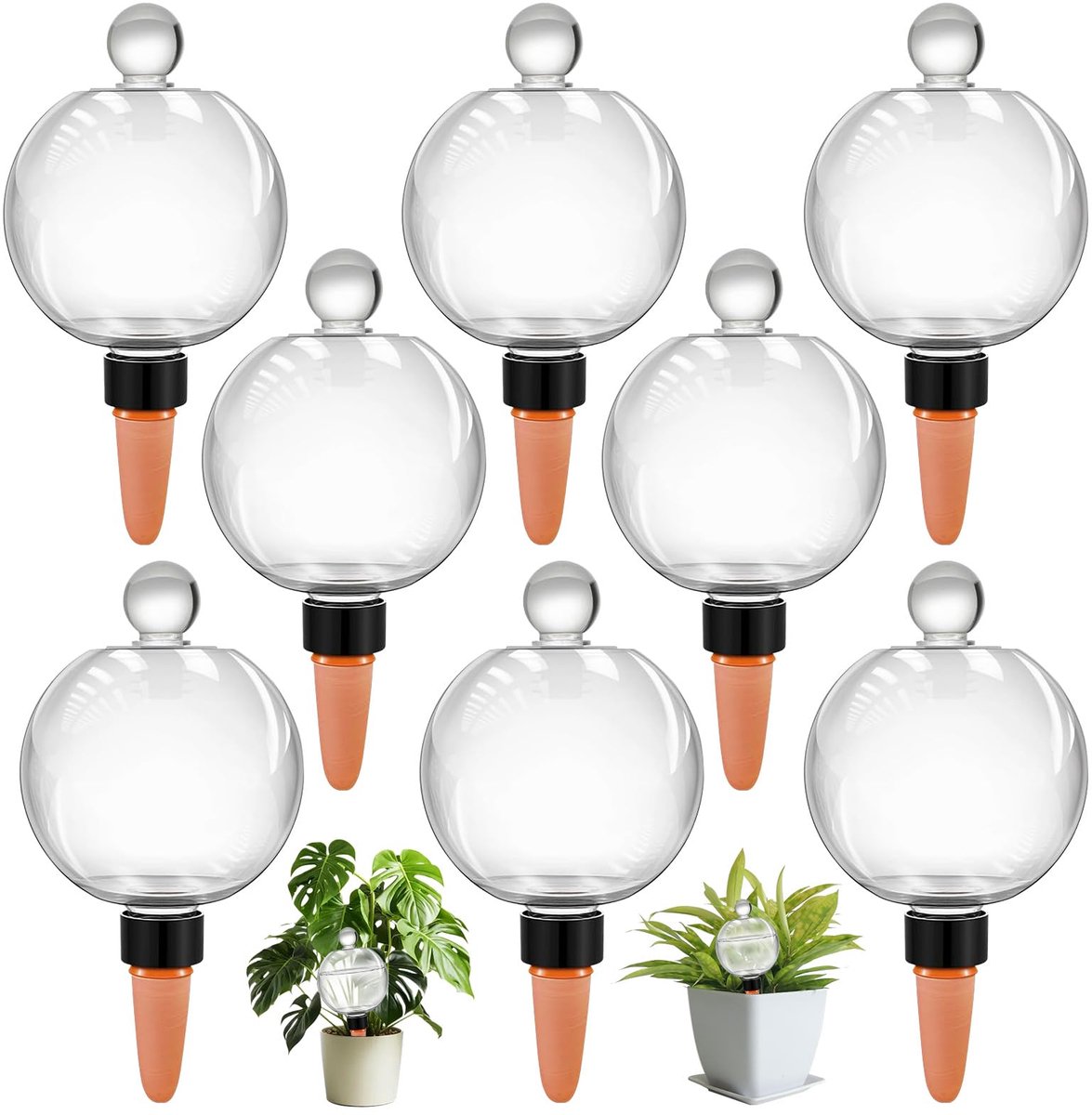8 stuks bewateringsballen, 500 ml waterballen voor planten, zelfbewatering, automatische irrigatiebal, plantenirrigatie voor planten, waterdispenser, planten, irrigatie voor binnen en buiten