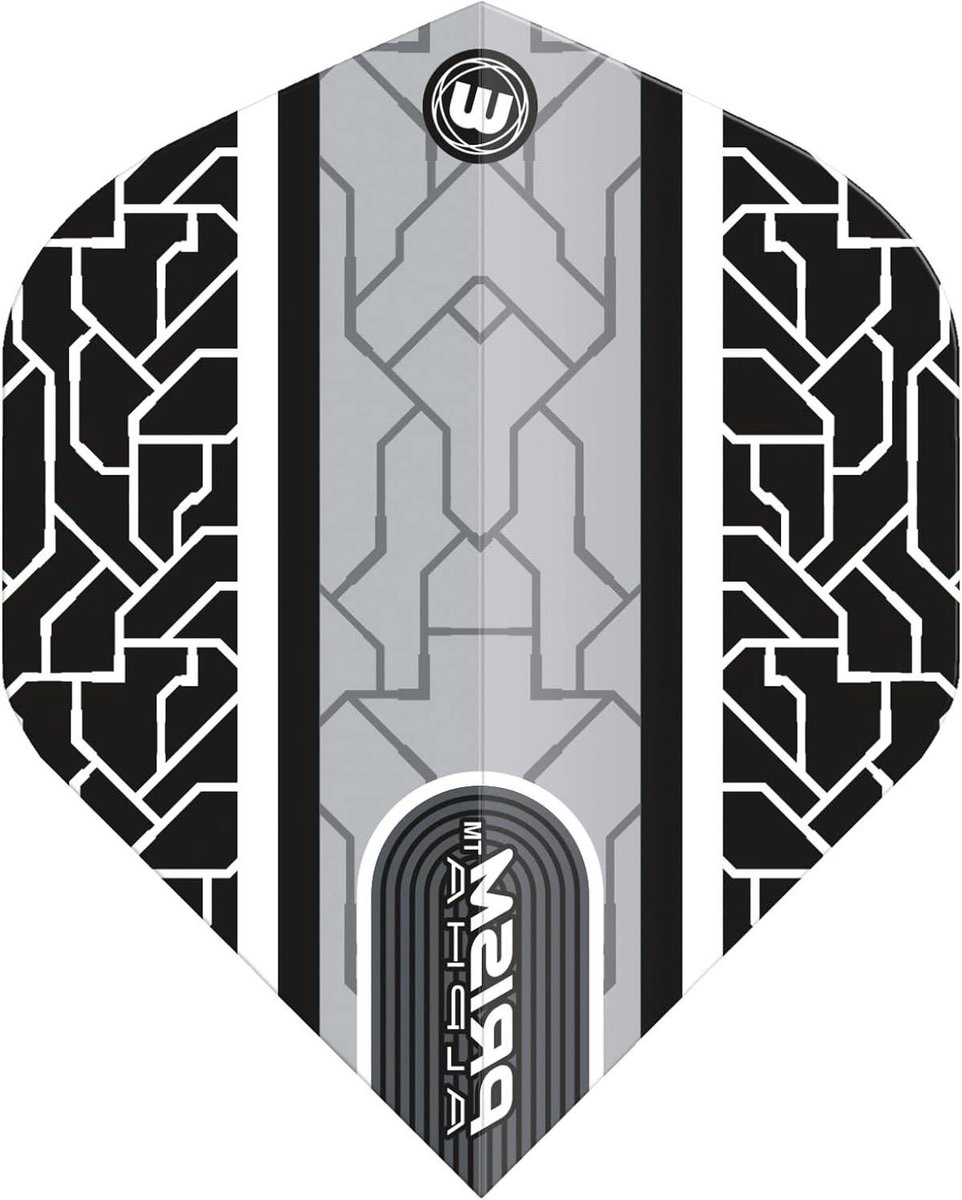 Dart Vleugels - Dart Accessoires - Darts Spelen - 100 Micron Kern - 3 Stuks - Zwart Wit