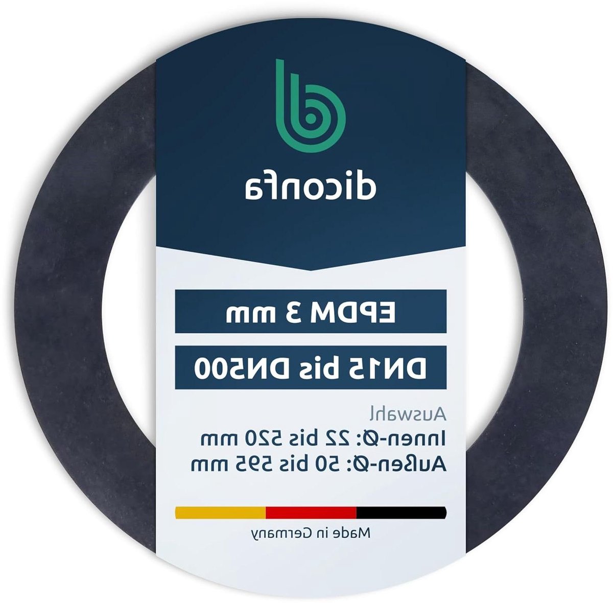 Flensafdichting - Rubberen afdichting platte afdichting - Leidingen afdichten - EPDM rubber hoge kwaliteit - 273x220x3mm 5 stuks - Zwart