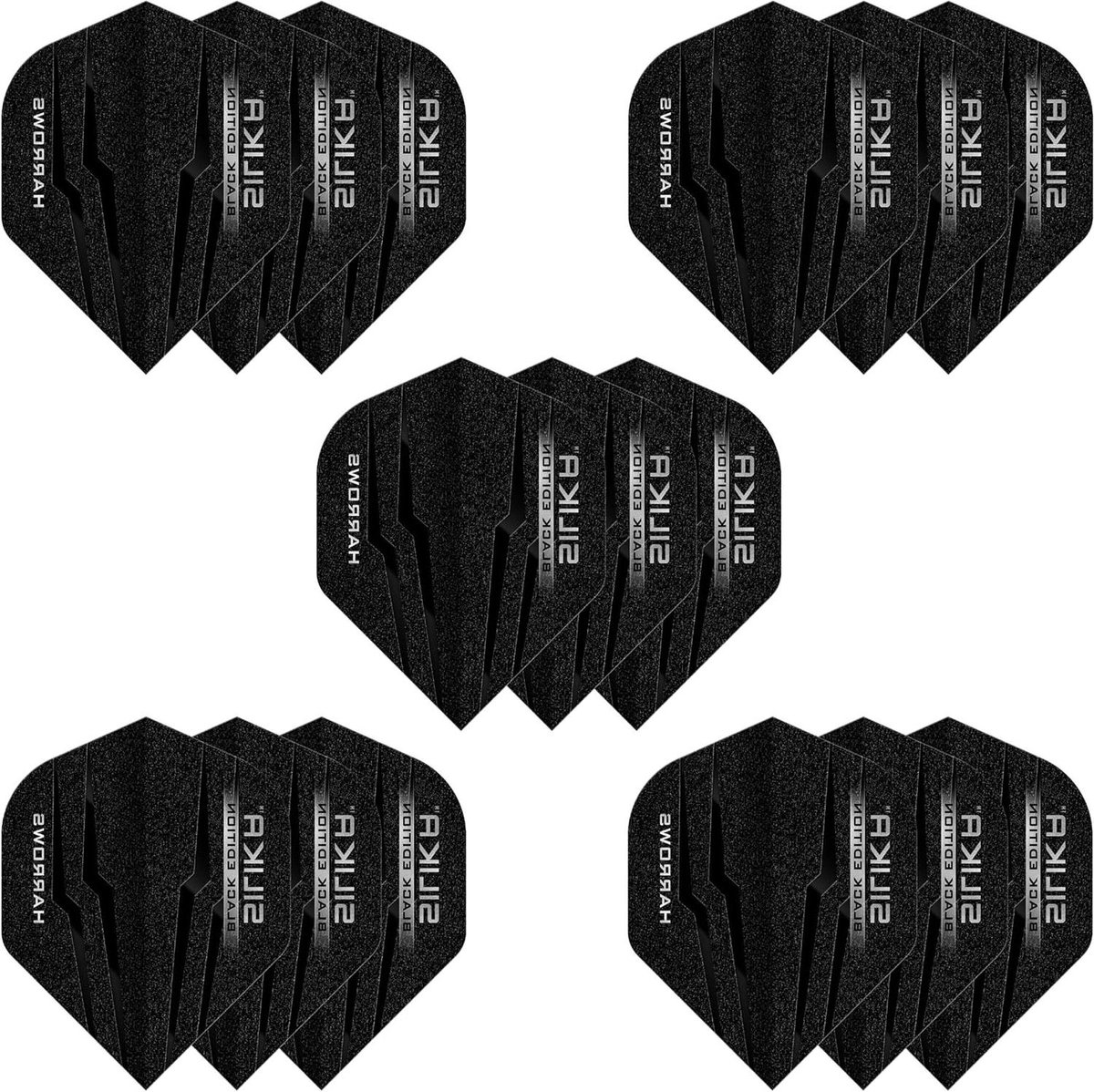 Dart Flights - Vluchten - Darts Spelen - 100 Micron Dikte - 15 Stuks - Zwart