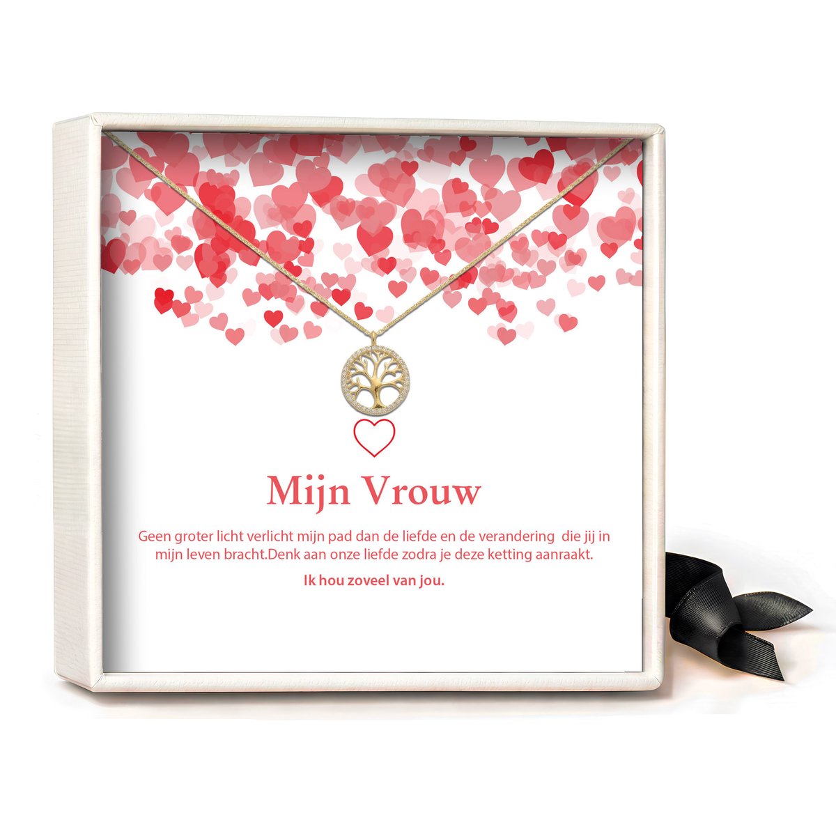 Pera Jewelry - 925 sterling zilveren Levensboom Ketting - Mijn vrouw - Collier - Ketting Dames - Ketting met Hanger