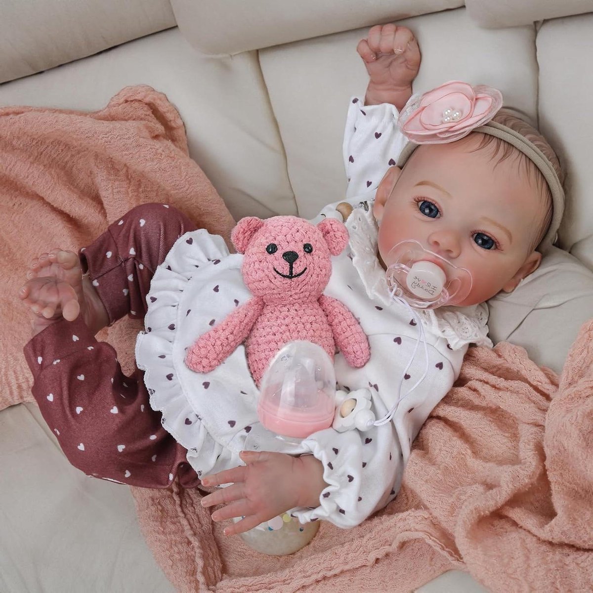 Meisjespop - Baby pop - Spelen en verzamelen - Handgemaakt ontwerp - 457 cm - N.v.t.
