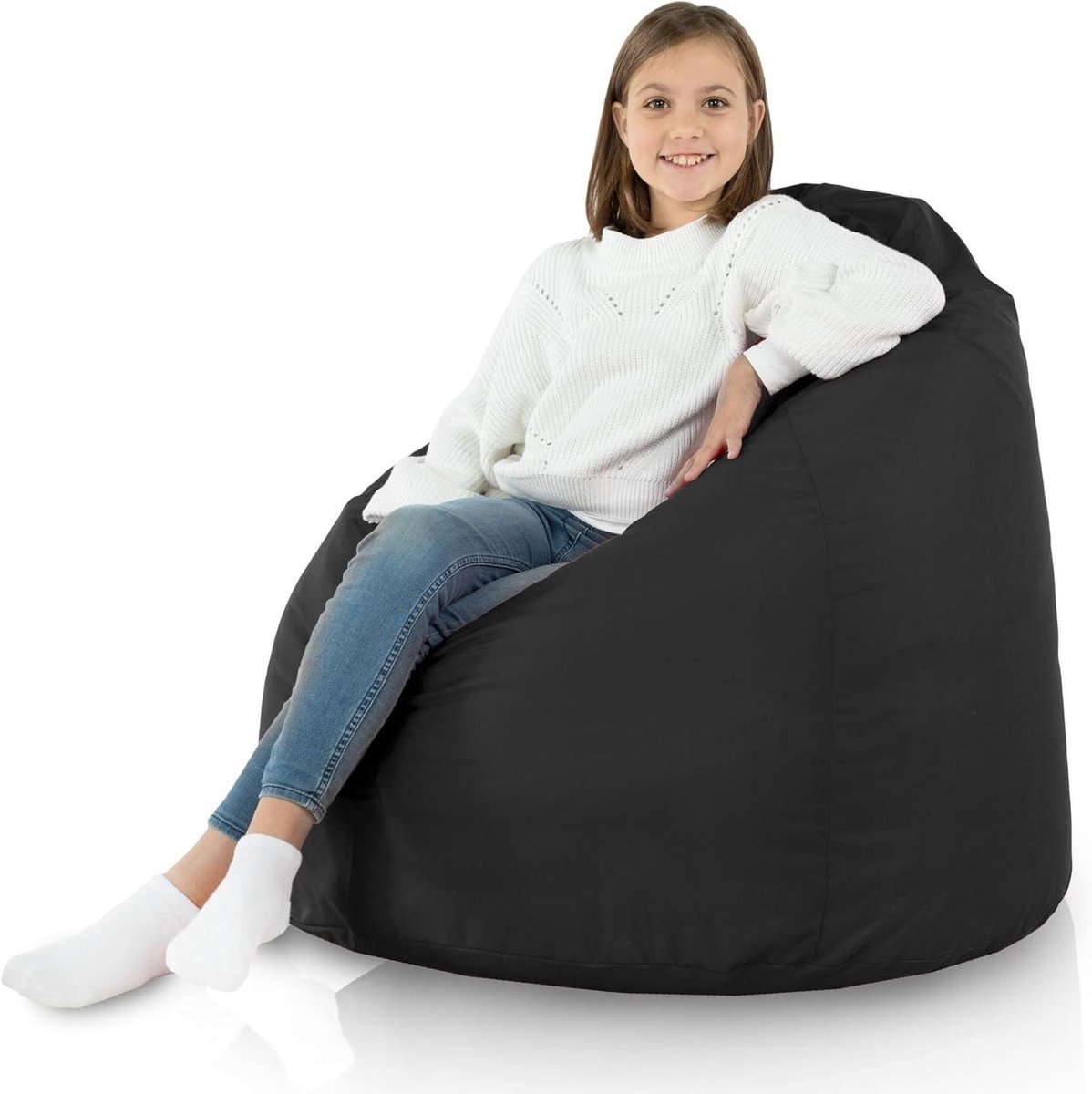 Zitzak XL - Grote zitzak - Ontspannen Zitten - Waterproof Materiaal - 90x90x115 cm - Zwart