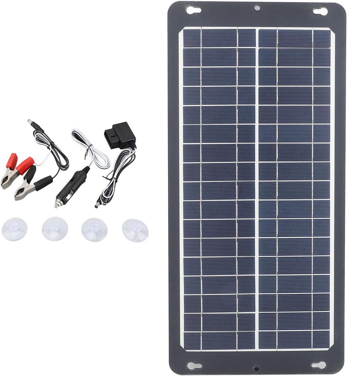 Zonnepaneel Kit - Draagbaar Paneel - Buiten Opladen - Hoog Rendement - 30 Watt - Zwart