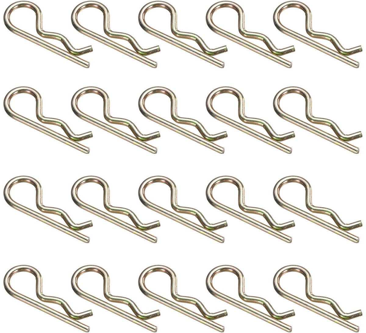 30 stuks klemmen A R 3 x 45 mm veer verzinkt staal clip voor aanhanger tractors grasmaaiers wagen vrachtwagen goud