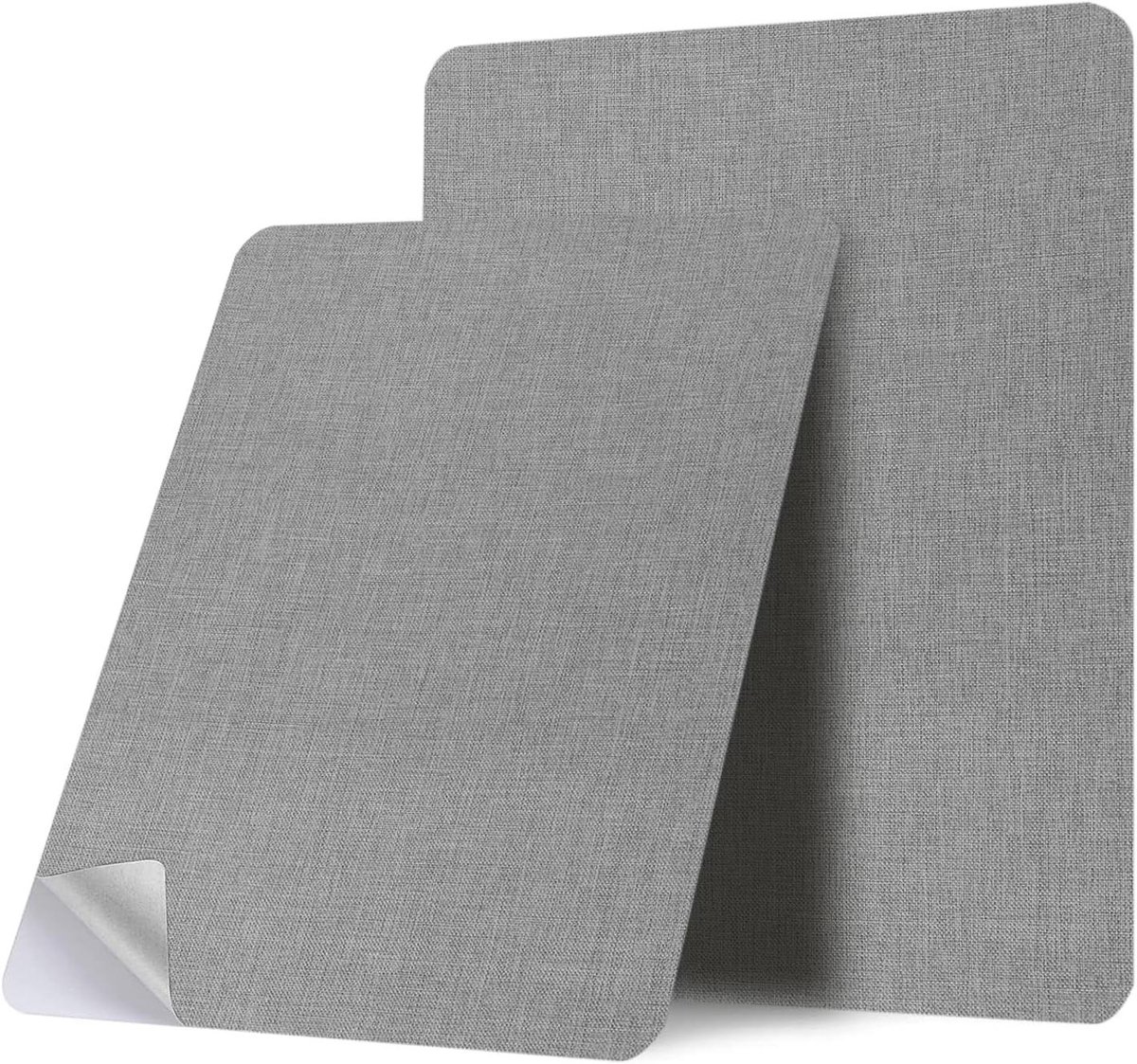 Linnen Reparatiepatches - Stoffen Stickers - Meubels Herstellen - Sterk Zelfklevend - 20 x 28 cm - Lichtgrijs