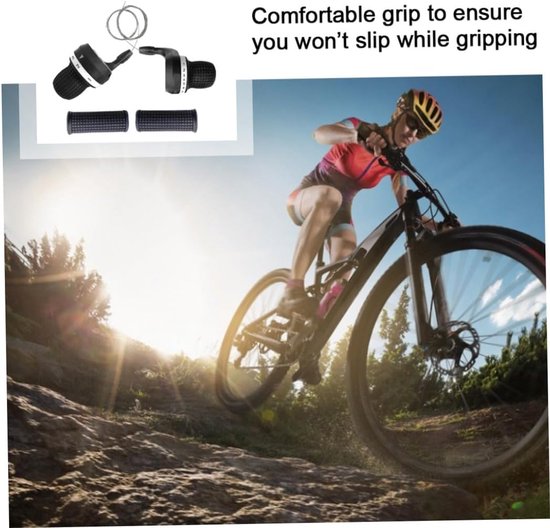 Fiets Shifter Set - Versnellingshendels Grip - Fietsen Onderhoud - Niet-slip Rubber Grip - 22 mm - Zwart — afbeelding 4