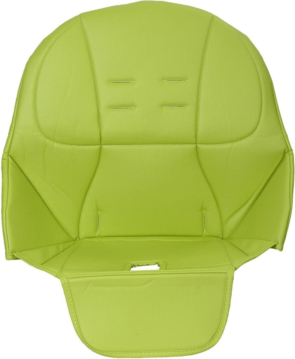 Stoelkussen Kinderstoel - Zitkussen Hoge Stoel - Bescherming en Comfort - Duurzaam PU-leer - 80 x 40 cm - Groen