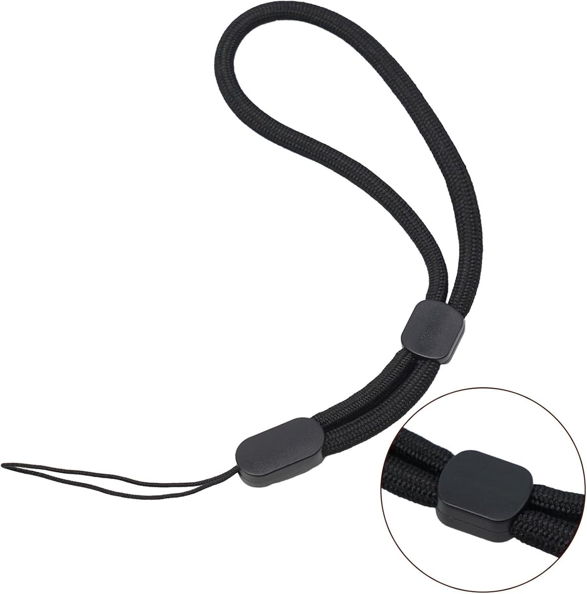 Veiligheidskabel - Camera Lanyard - Apparatuur Beveiligen - Lichtgewicht Nylon - 20.5 cm - Zwart