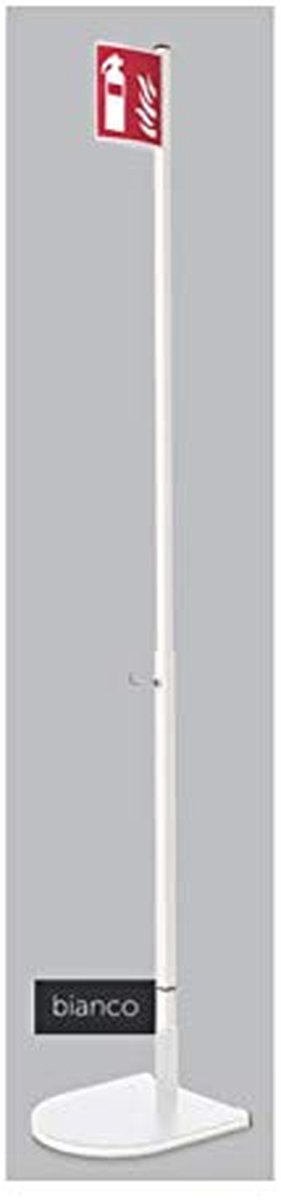 Brandblusser standaard - Vloerstandaard blusser - Veiligheid thuis - Compact ontwerp - Tot 200mm diameter - Wit