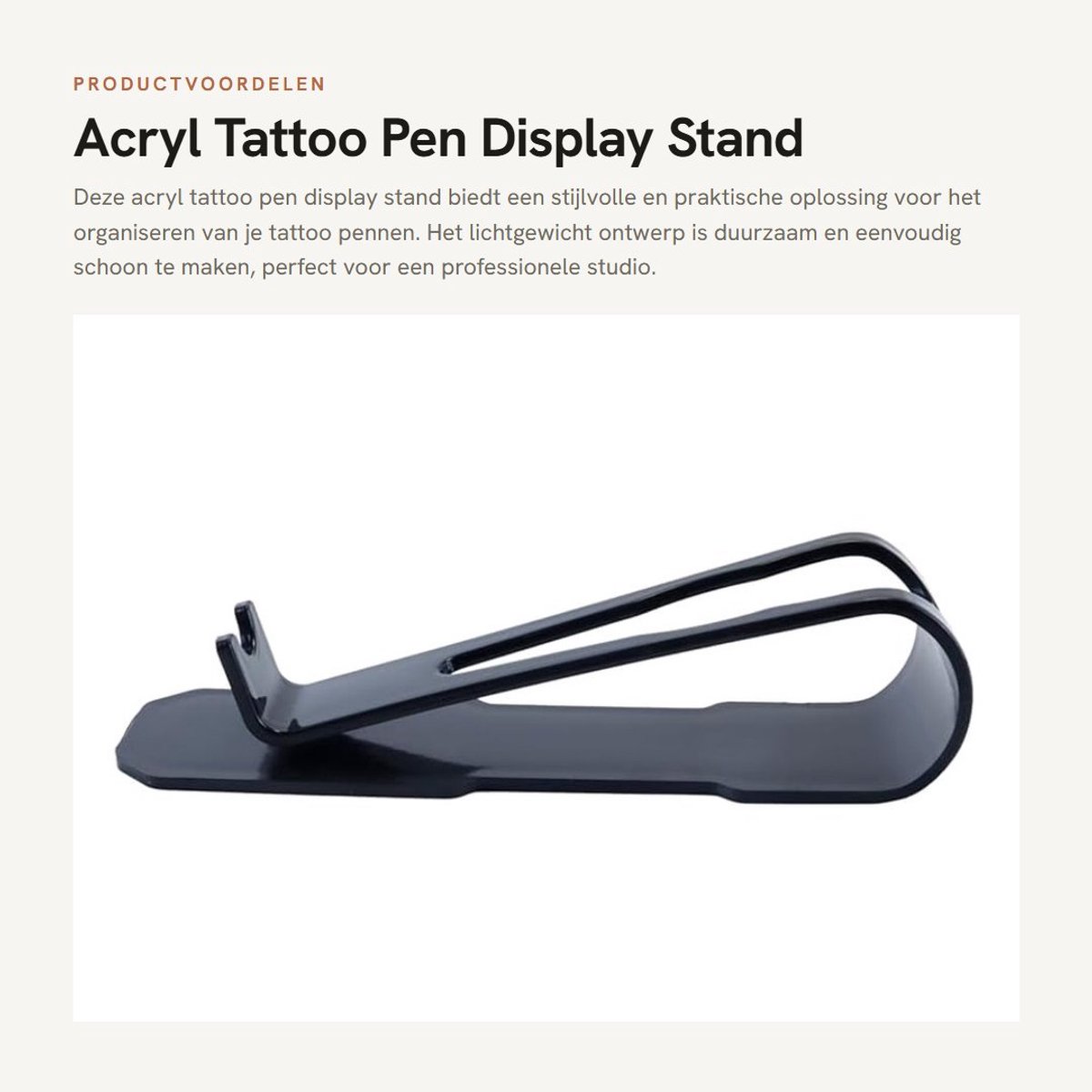 Solidchoice- Tattoo Pen Houder - Acryl Display Rek - Lichtgewicht en Duurzaam - Krasbestendig - U-vormige Groeven - Hygiënische Studioomgeving - Tattoo Organizer