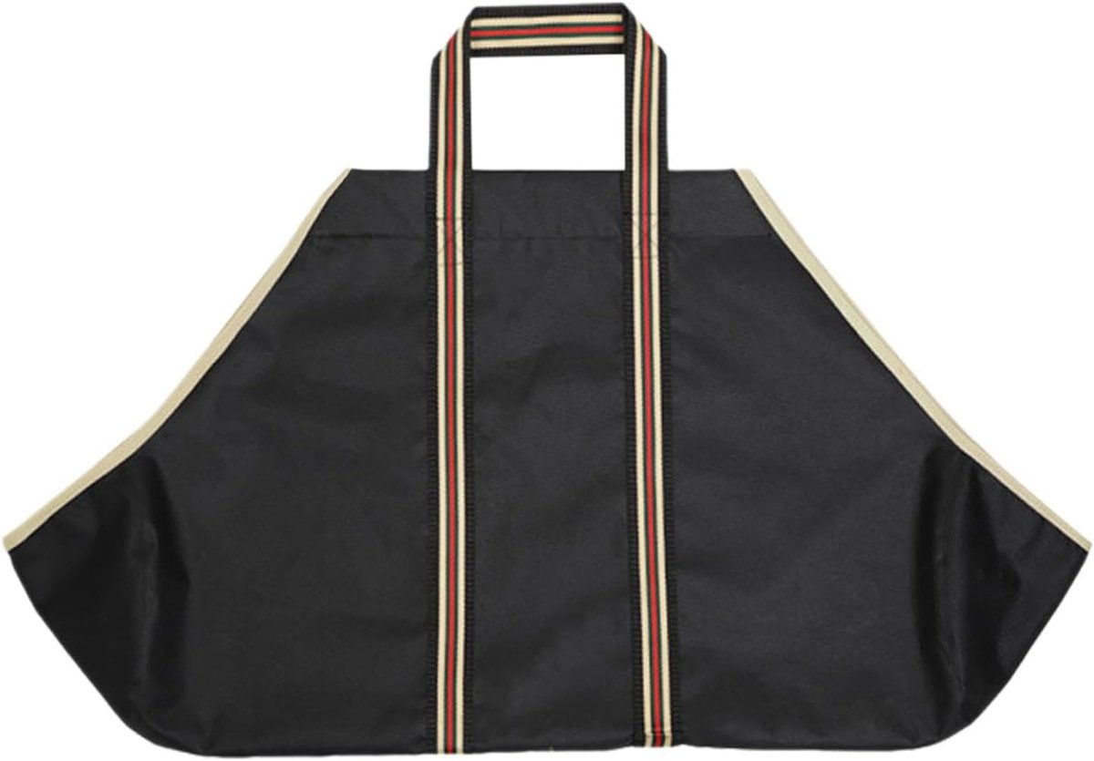 Houtdraagtas - Opbergzak - Haardhout Opslag - Waterdicht Slijtvast - 72 x 45 cm - Zwart Bruin