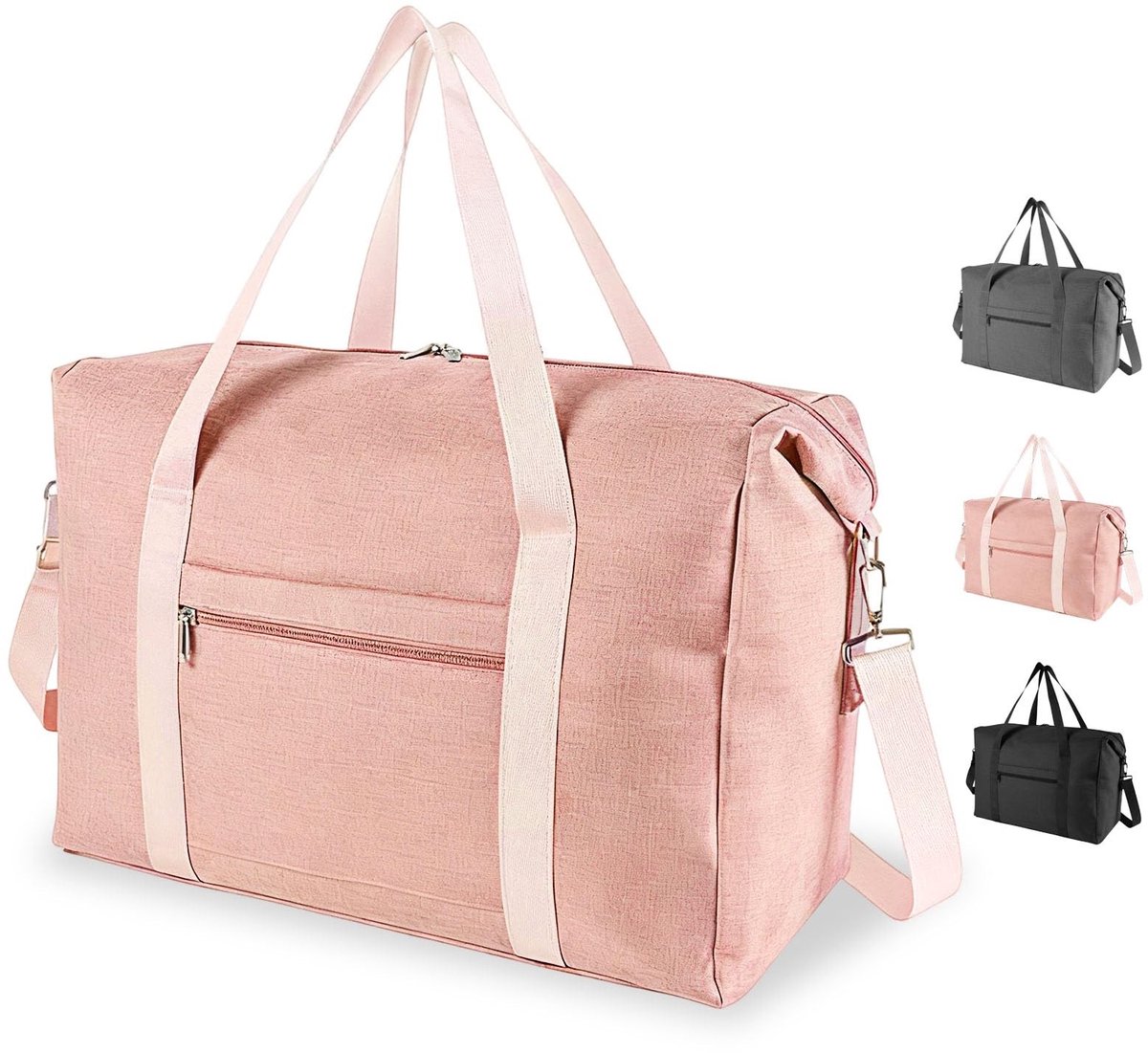 Dailygoods - HOTUT Opvouwbare reistas, 25 l, lichte reistas, sporttas voor dames en heren, weekendtas voor sport, fitness, vakantie, camping, reizen, Roze