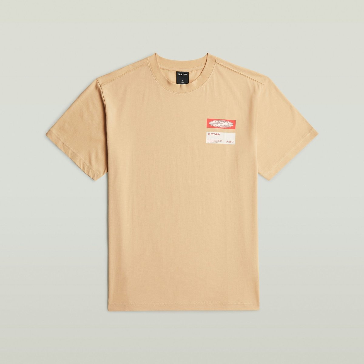 G-Star Box globe gr r t Heren T-shirts Creme