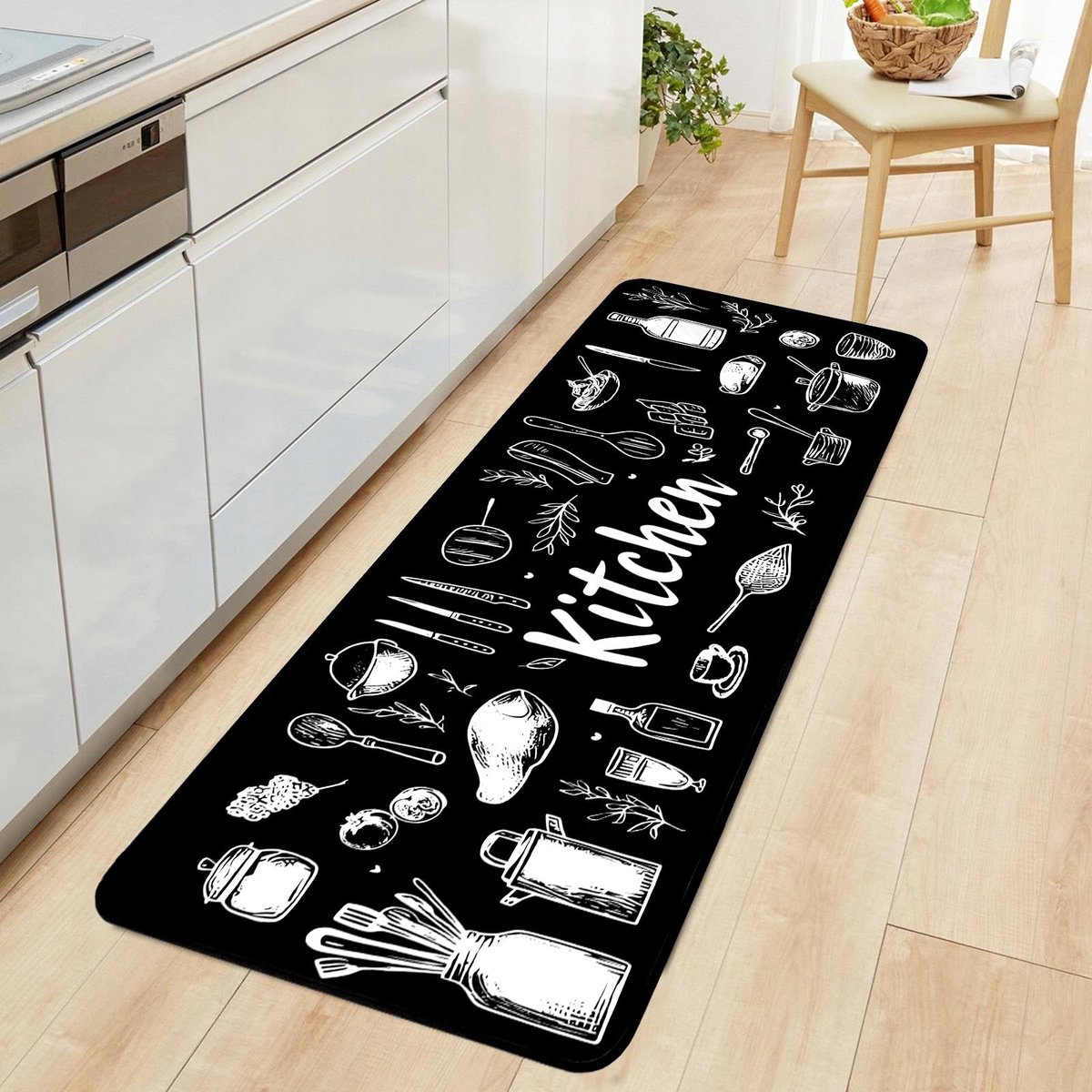 Dailygoods- Loper Antislip - Wasbaar Tapijt - Vuilafstotend - Absorberend - Onderhoudsvriendelijk - Voor Keuken/Gang/Woonkamer