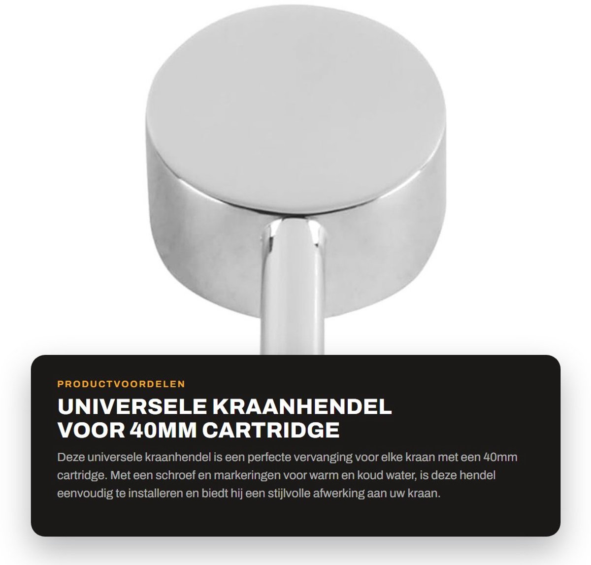 MTTproducts - Universele Kraanhendel voor 40mm Cartridge
