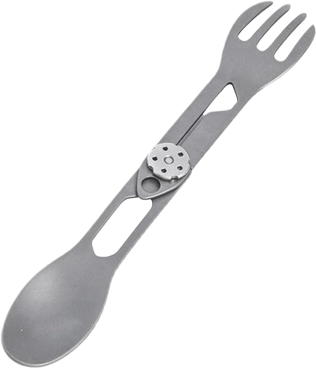 Titanium Spork - Opvouwbaar bestek - Outdoor eten - 2-in-1 ontwerp - 16.7 cm - Meerkleurig
