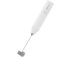 Melkopschuimer - Koffie garde - Perfect schuim maken - 3 snelheden instelbaar - 22 cm - Wit