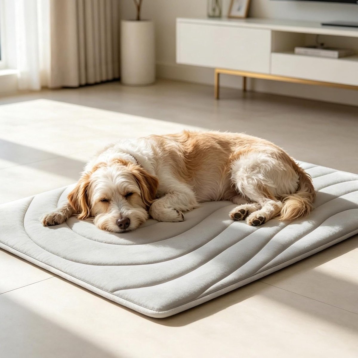 Honden Koelmat - Hondenmat Koelkussen - Hond Koel Houden - Zelfkoelend Antislip - 122 x 71 cm - Grijs