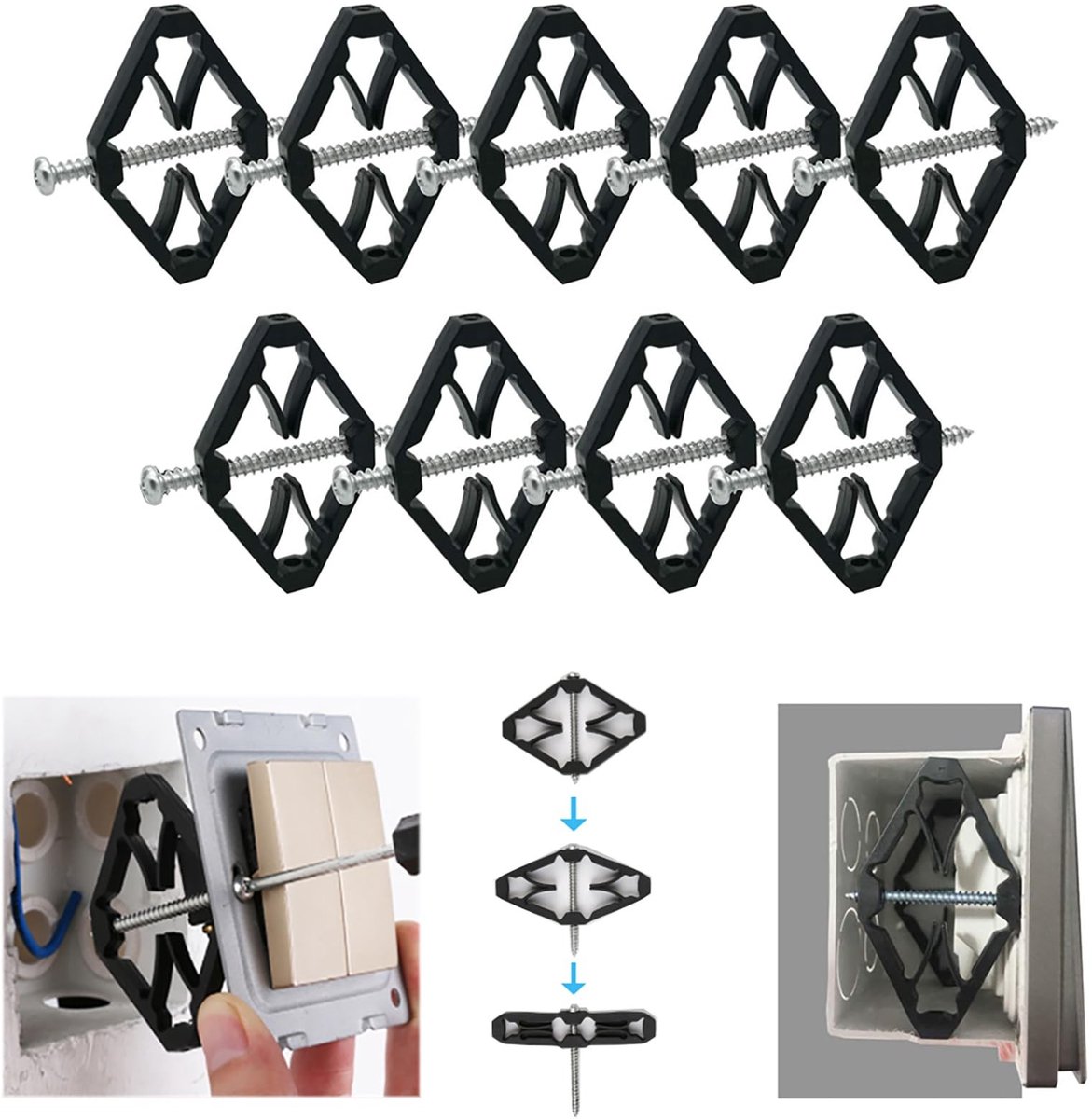 Allecto - Wandmontage Schakelcassette - Reparatiegereedschap 9-delig