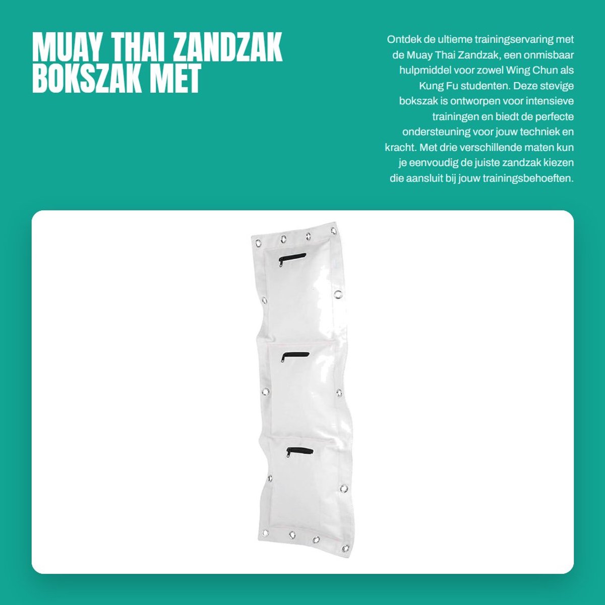 Dailygoods- Zandzak Leeg - Wing Chun Muurdoel - Bokszak - Sanda Training - Hoogwaardig Canvas - 3 Maten Beschikbaar