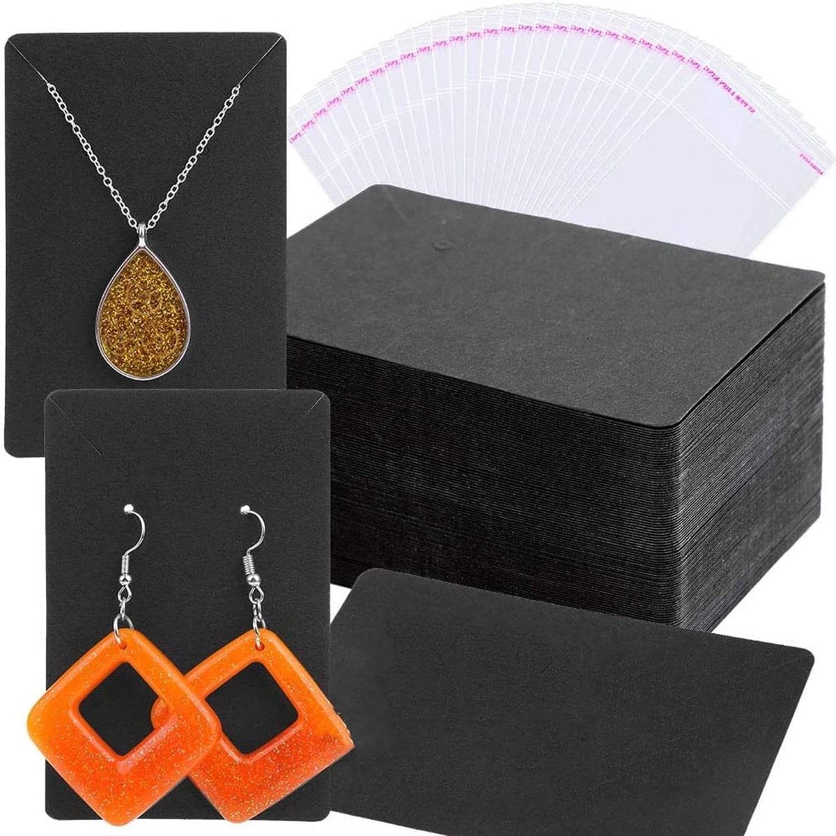 Dailygoods- Sieradenstaanders 50 Stuks - Kraftpapieren Kaarten