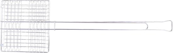 Hand Grill - Outdoor Grill - Kamperen en Buiten - Verstelbare Grillmand - One Size - Zilverkleurig — afbeelding 5