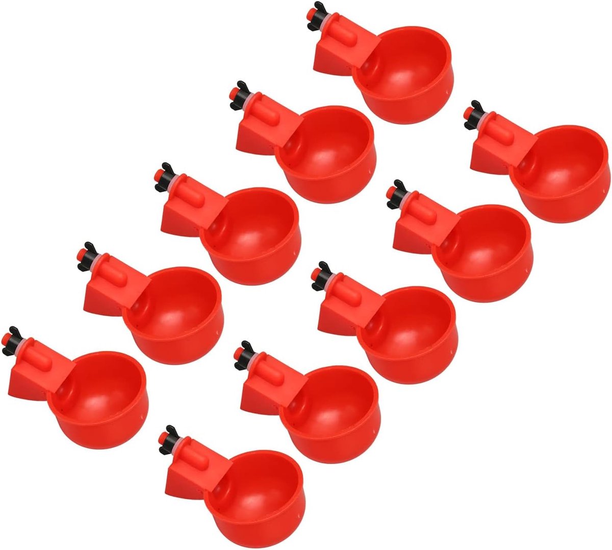 10-Pack Chicken Water Drinkbeker - Automatische Drinker voor Kippen - Ook geschikt voor Eenden, Ganzen, Kalkoenen en Konijnen .