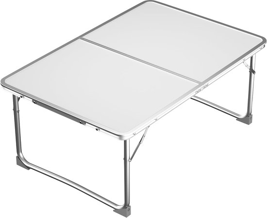 Klaptafel Opvouwbaar - Bedtafel Laptop - Buiten Gebruik - Verstelbaar Lichtgewicht - 60x40 cm - Wit — afbeelding 2