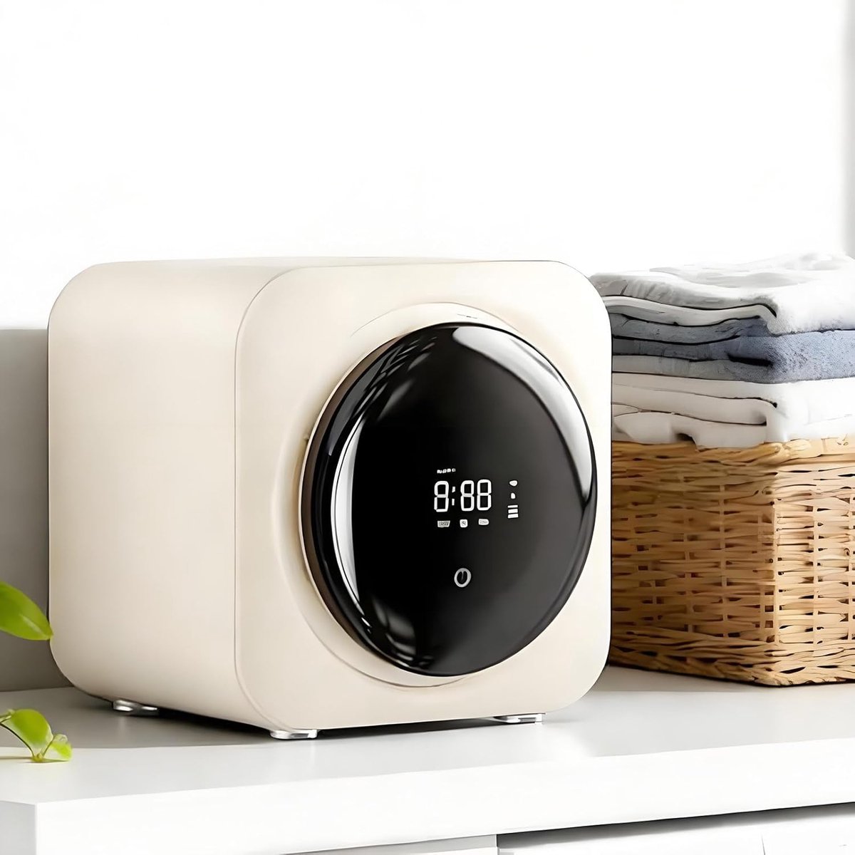 Mini Wasmachine Wasdroger Ondergoed Wassen 3-in-1 Functie 3.5L Capaciteit Wit